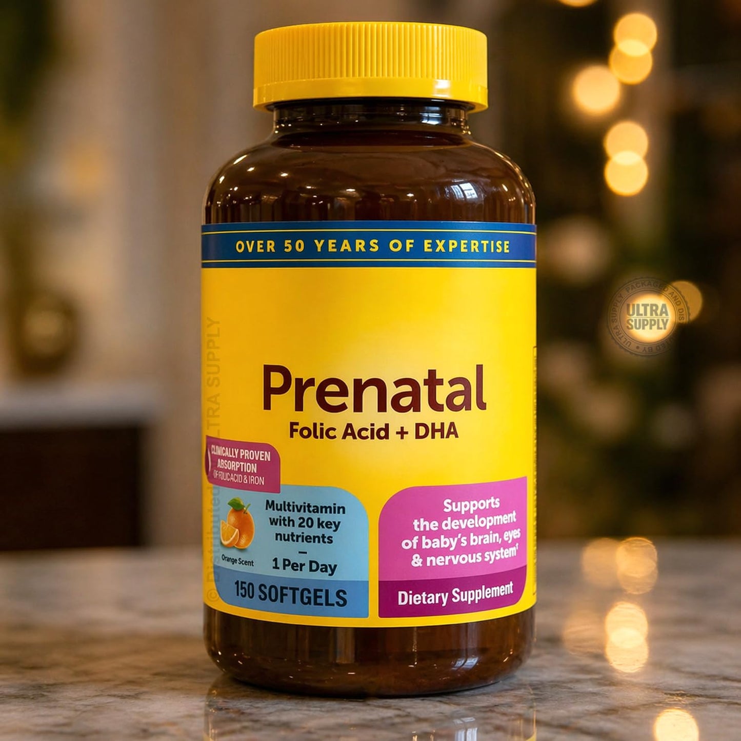 Generic Prenatal Multi-Vitamin + DHA Softgels 150