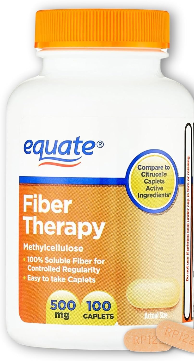 Generic Fiber Therapy Methylcellulose 500mg Caplets 100 Count