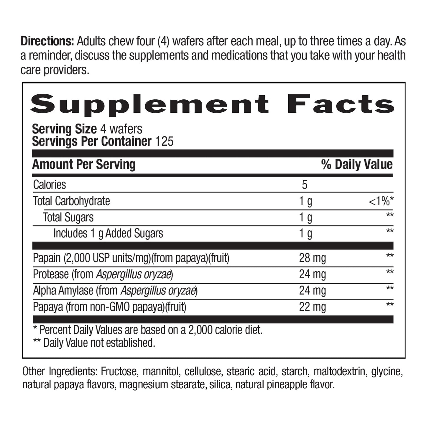 Country Life Papaya 25 MG Chewable Tablet, 500 Tablets