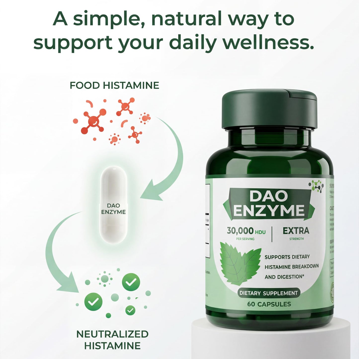 Hekeauo DAO Enzyme Capsules 60
