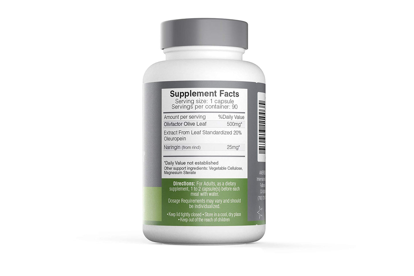 Ameriden OLIVFACTOR Olive Leaf Extract 20% Oleuropein Capsules 90 Capsules