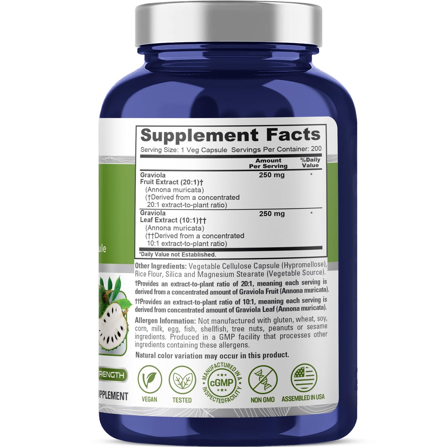 NusaPure Graviola Capsule 200 Count