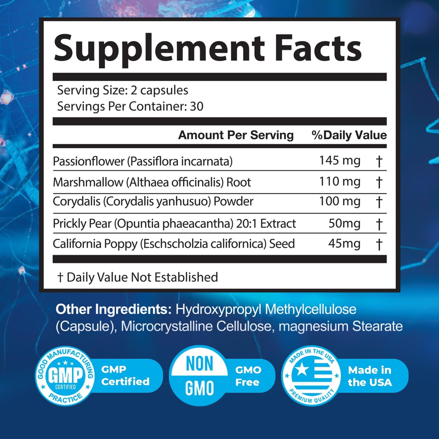 Nature’s NutriWave NerveAlive Passionflower & Marshmallow Root Capsule 60