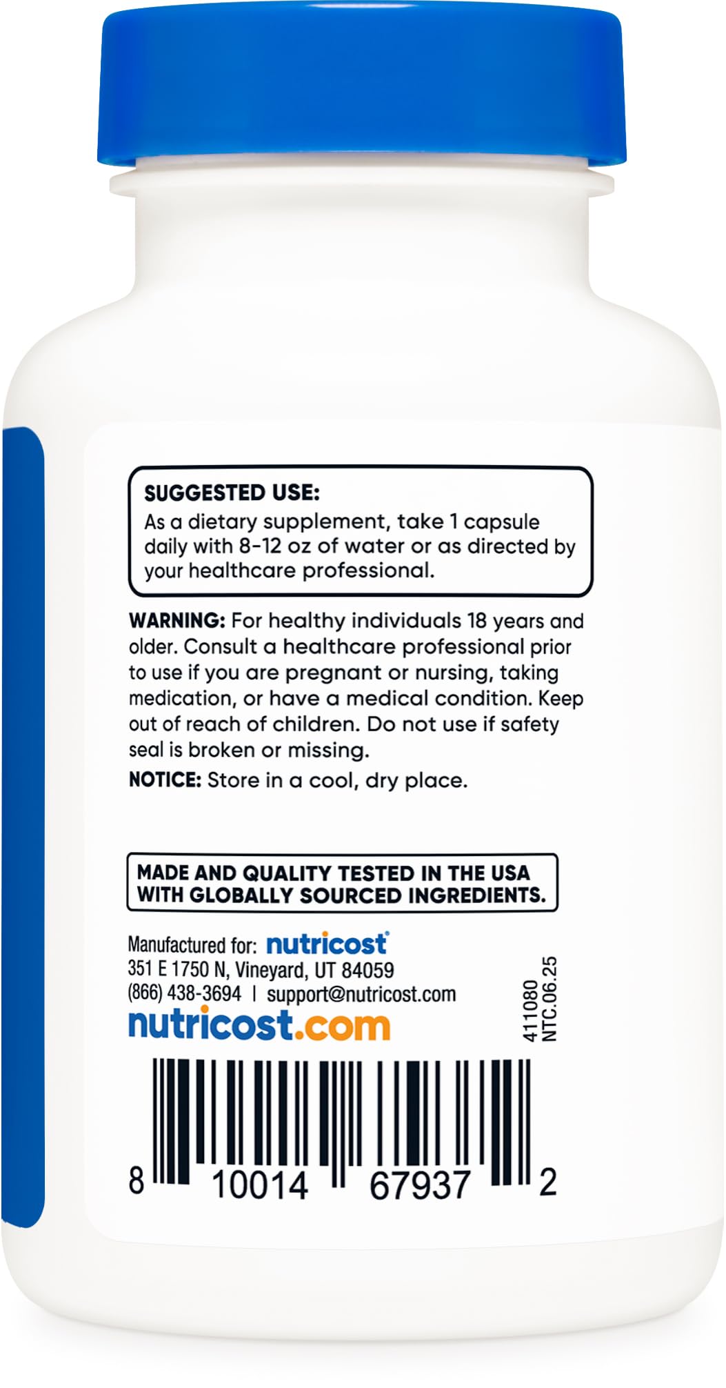 Nutricost L-Theanine 200mg Capsules, 120 Count