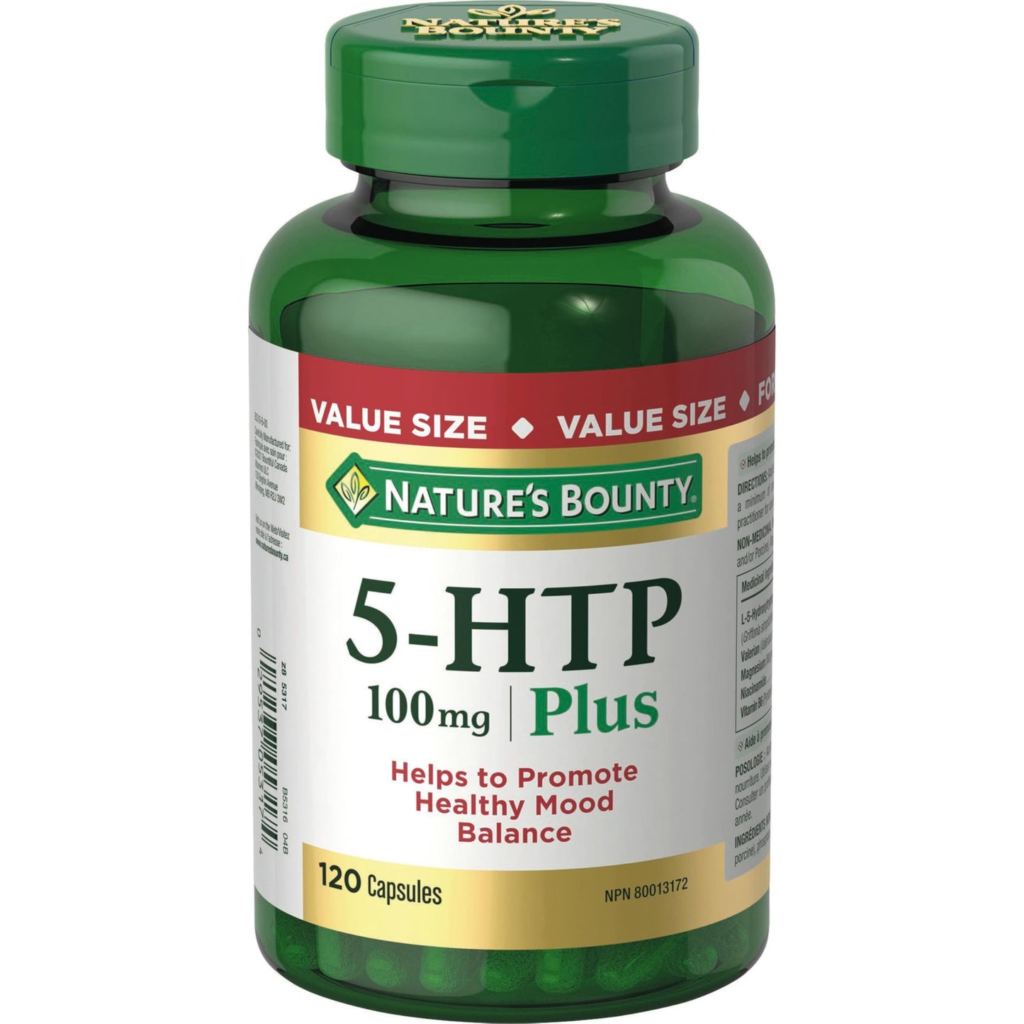 Nature's Bounty 5-HTP 100mg Capsule, 120 Count