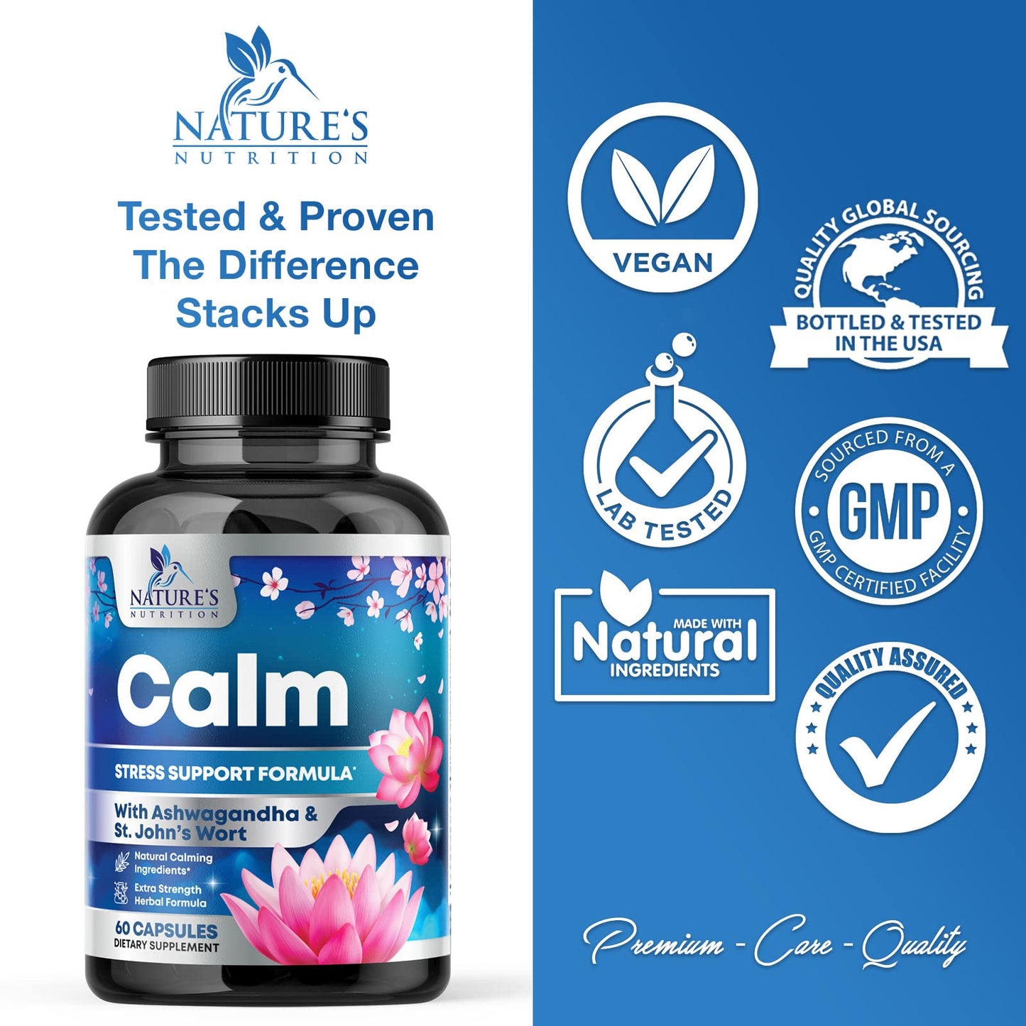 Nature's Nutrition Stress Support Supplement 60 Capsules