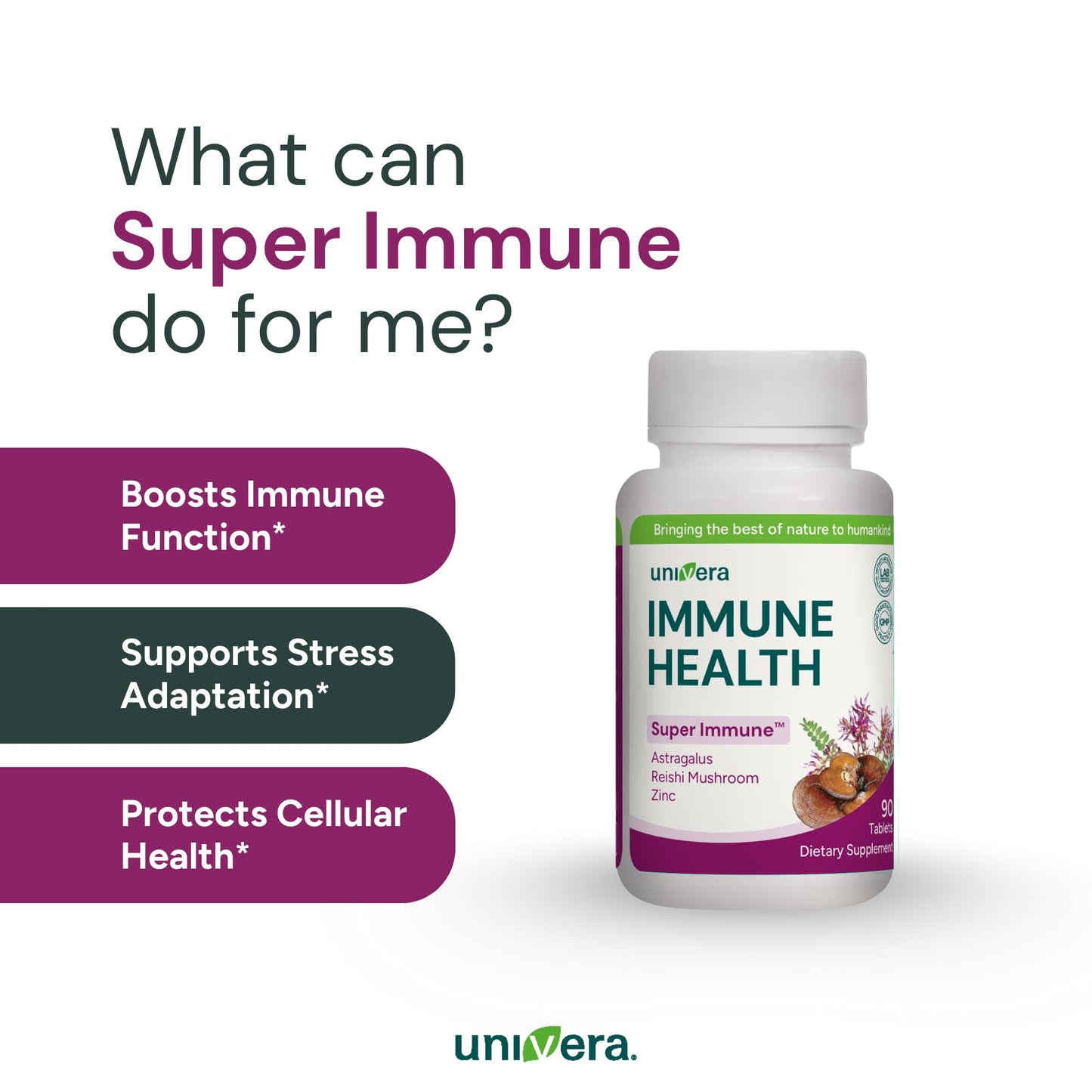 Univera Super Immune Premium Herbal Formula for Immune Health 90 Tablets