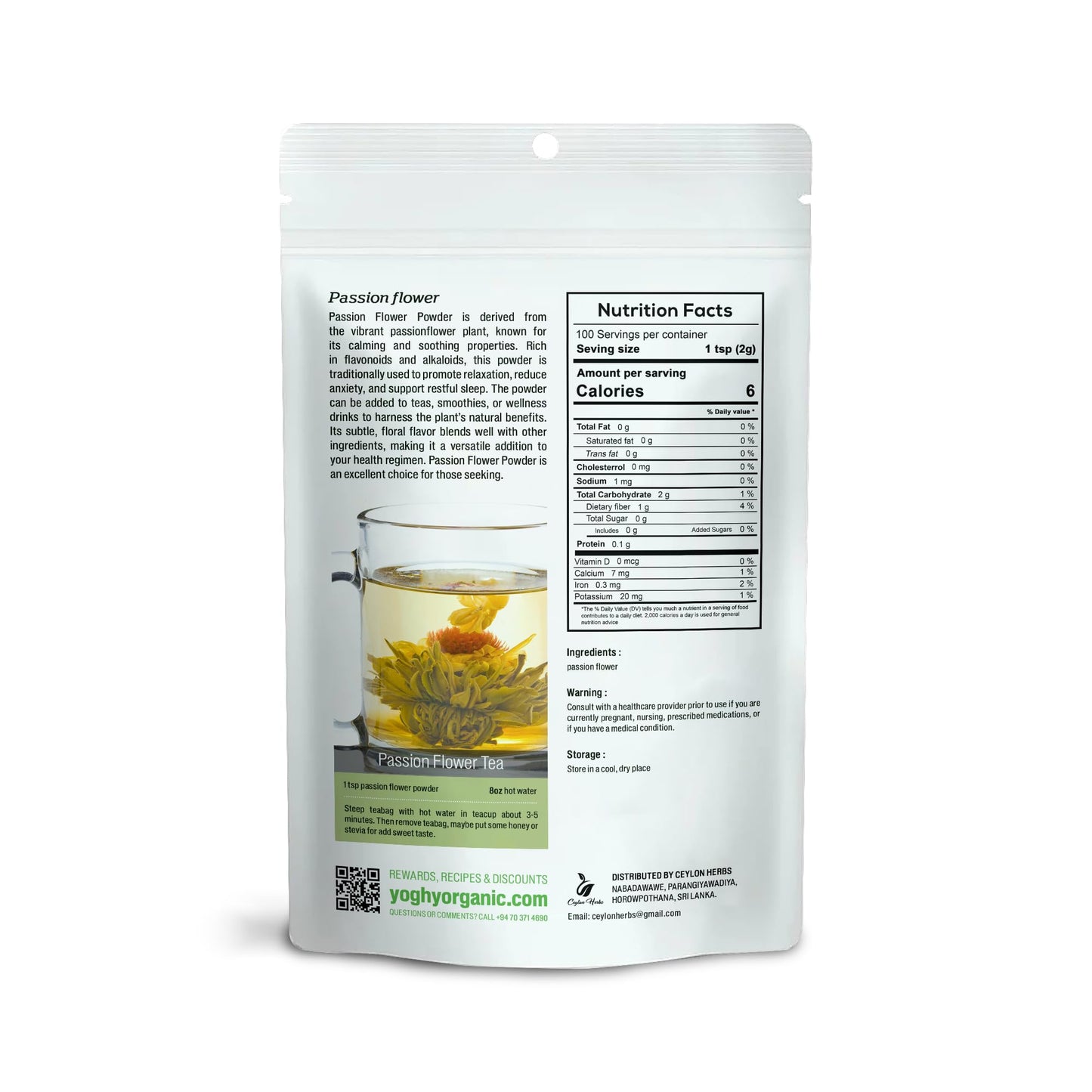 CEYLON HERBS Passion Flower Powder 7