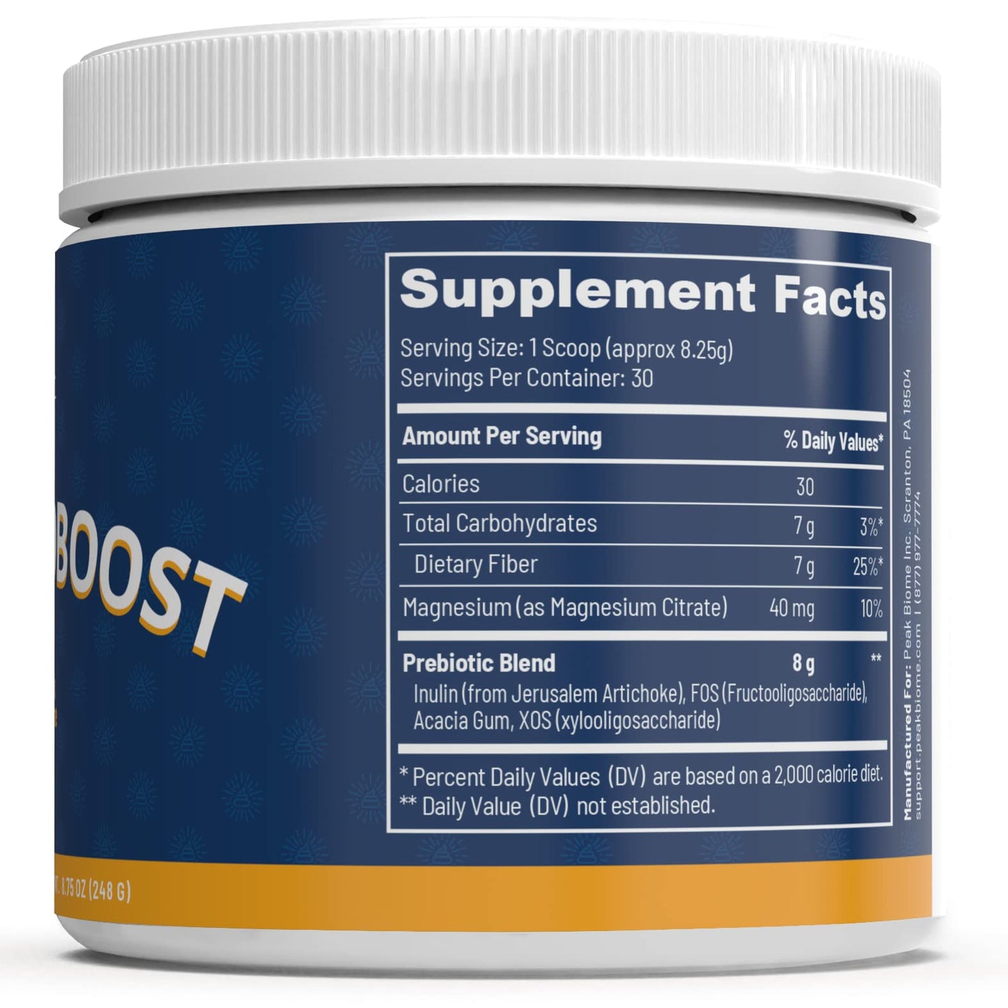 Peak Biome Peak BioBoost Prebiotic Fiber Supplement Powder 315