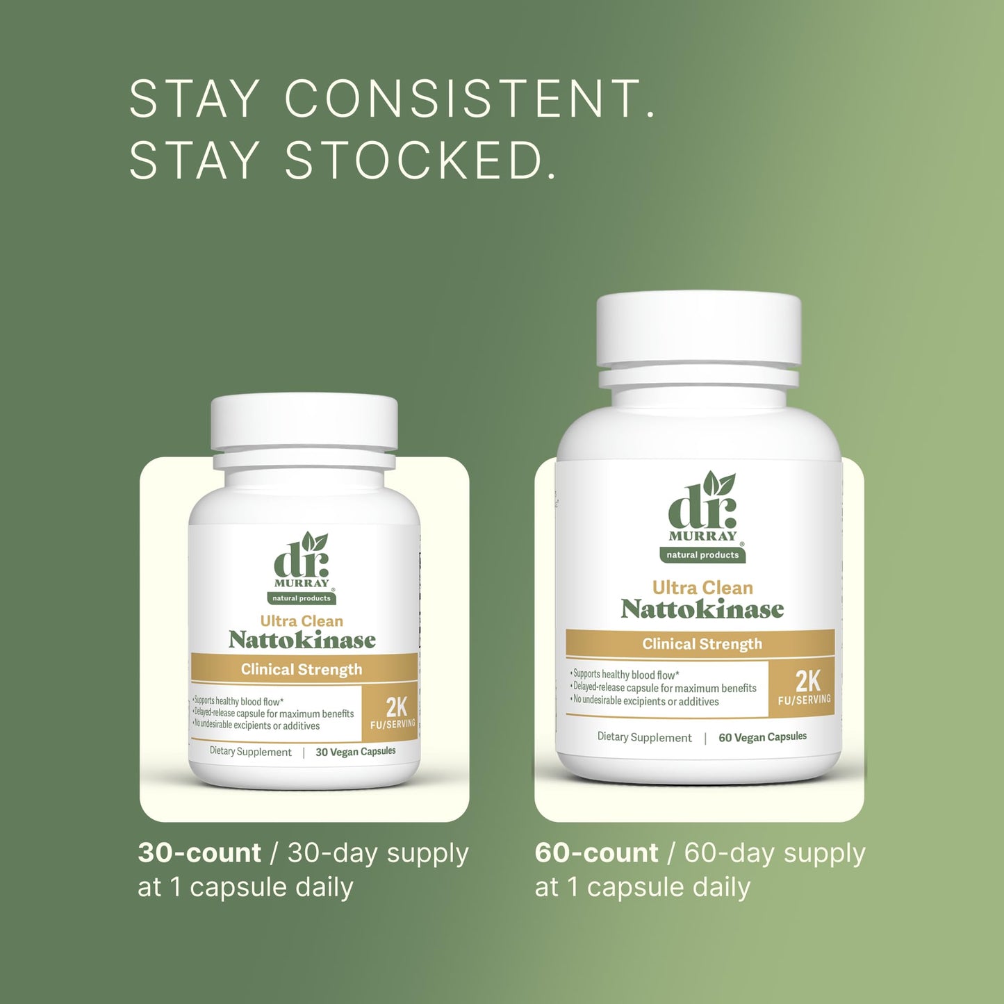 Dr. Murray Natural Products Ultra Clean Nattokinase Capsules, 60 Count