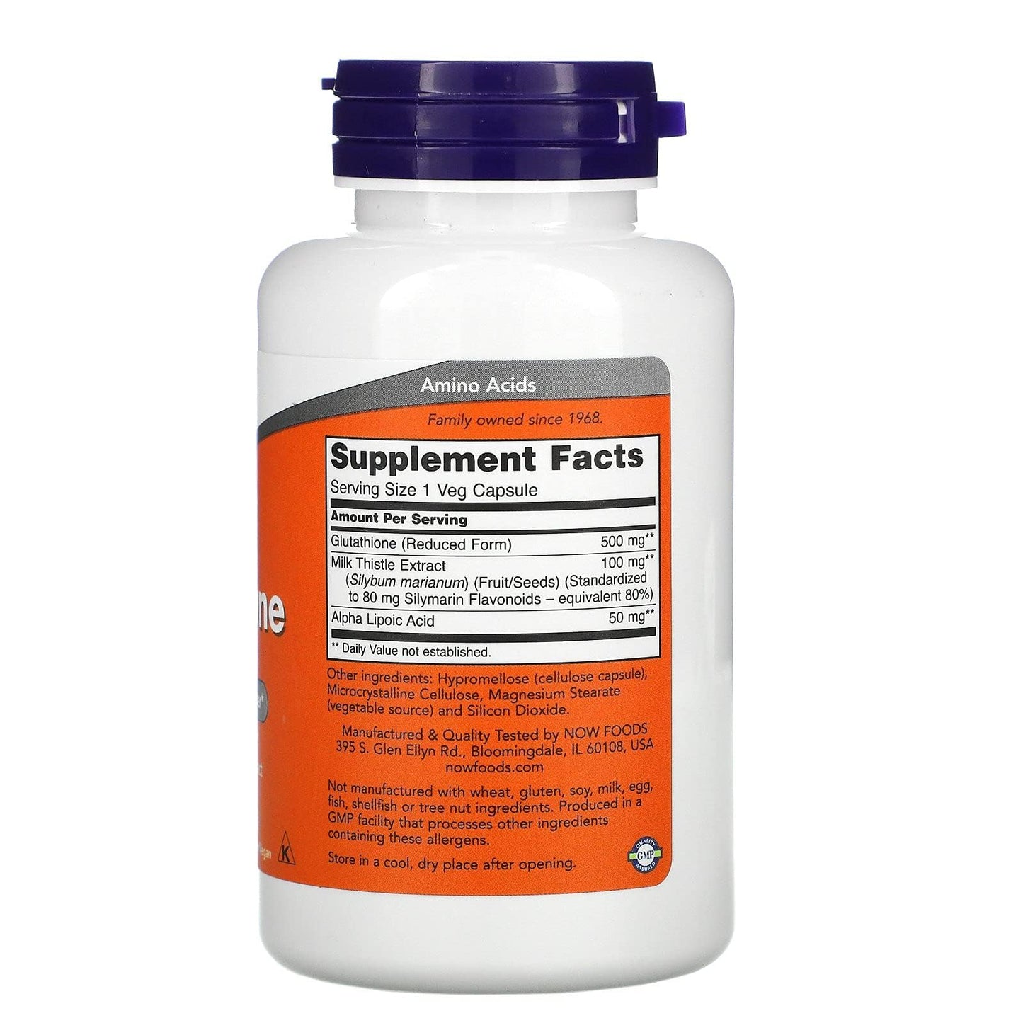 NOW Foods Glutathione Cellular Antioxidant 500 mg Softgel, 60 Count