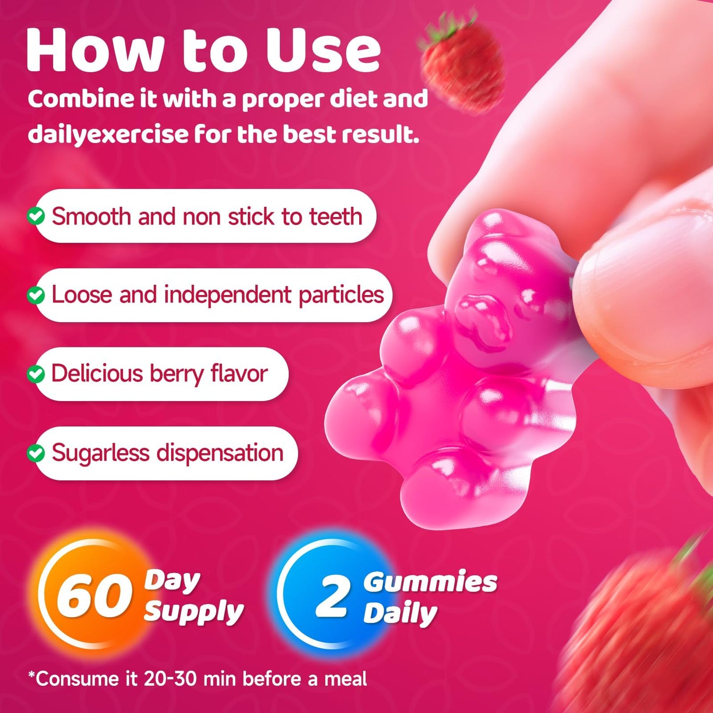 nagummar Magnesium Glycinate 400mg Gummies, 60 Count