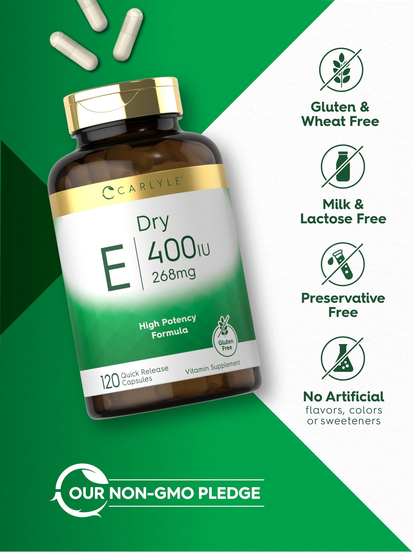 Carlyle Vitamin E 400 IU Capsule, 120 Count