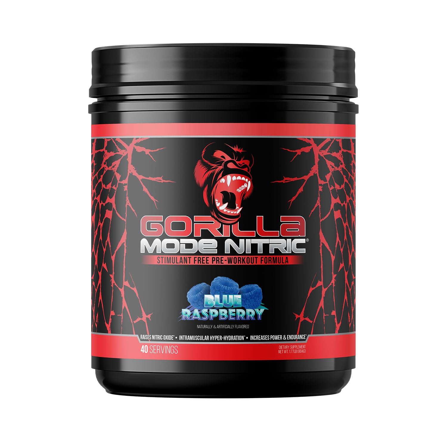 Gorilla Mind Gorilla Mode Nitric Upgraded Stimulant Free Pre-Workout Powder 28.3603
