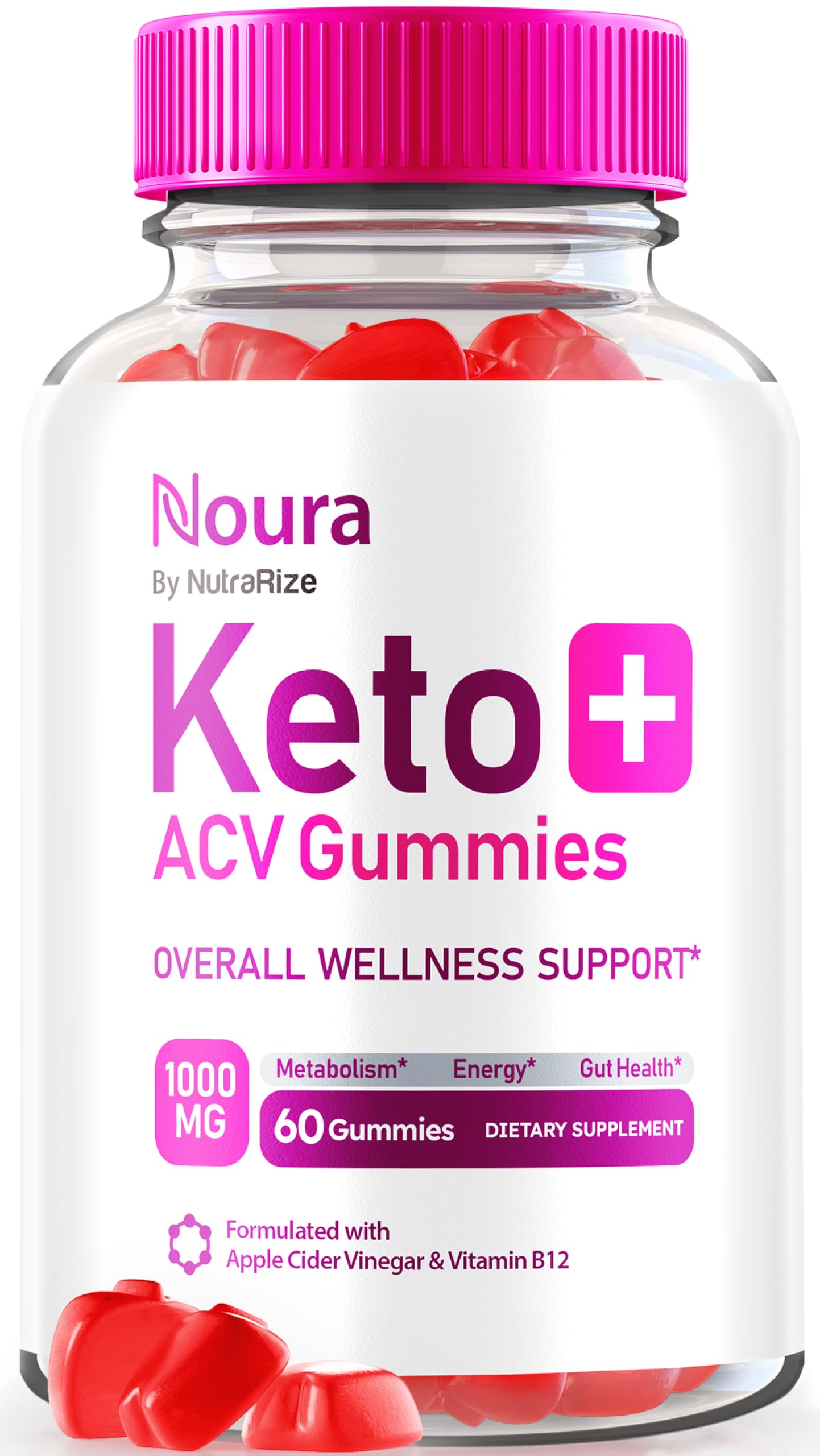 NutraRize Noura Keto+ACV Gummies, 60 Count
