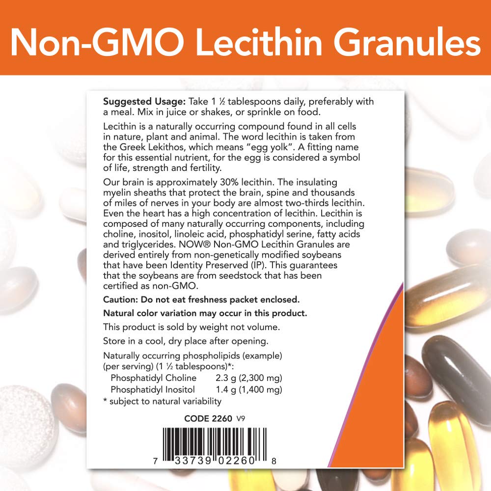 NOW Foods Lecithin Granules Powder 1 lb
