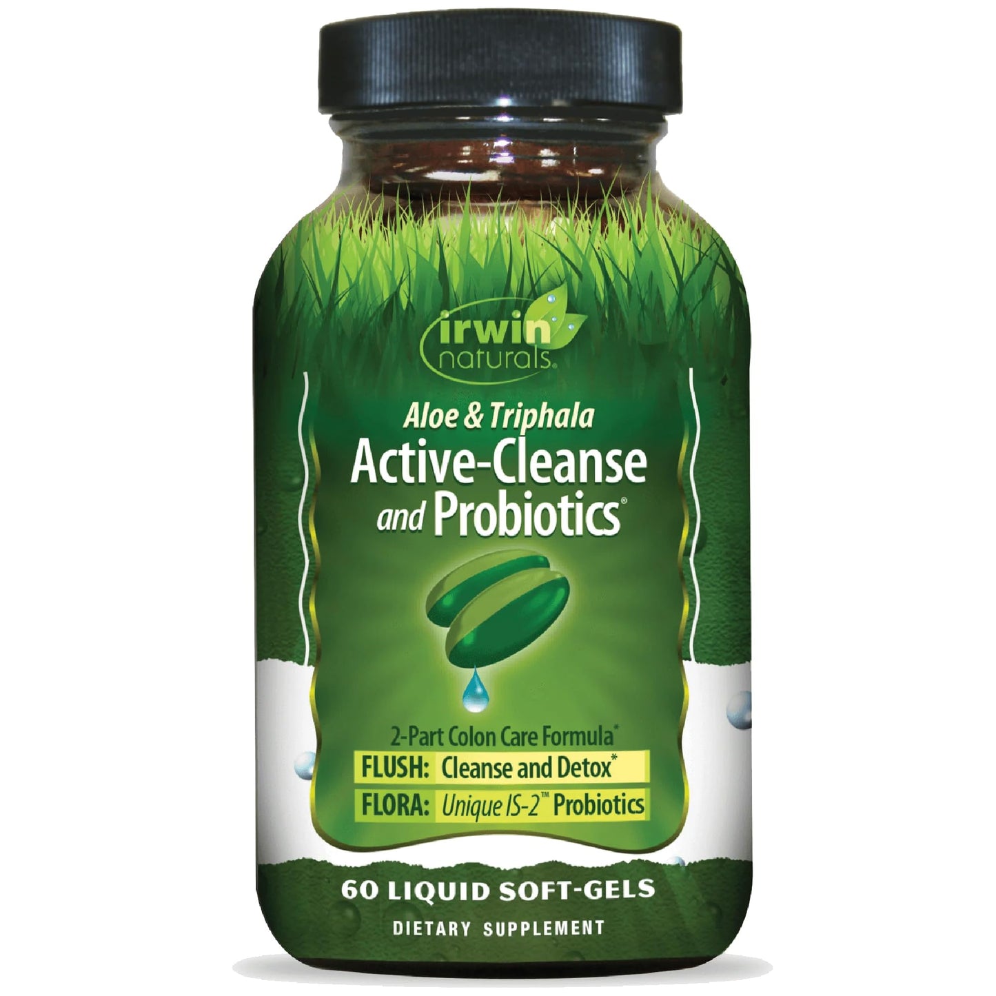 Irwin Naturals Aloe & Triphala Active Cleanse + Probiotics Softgels, 60 Count