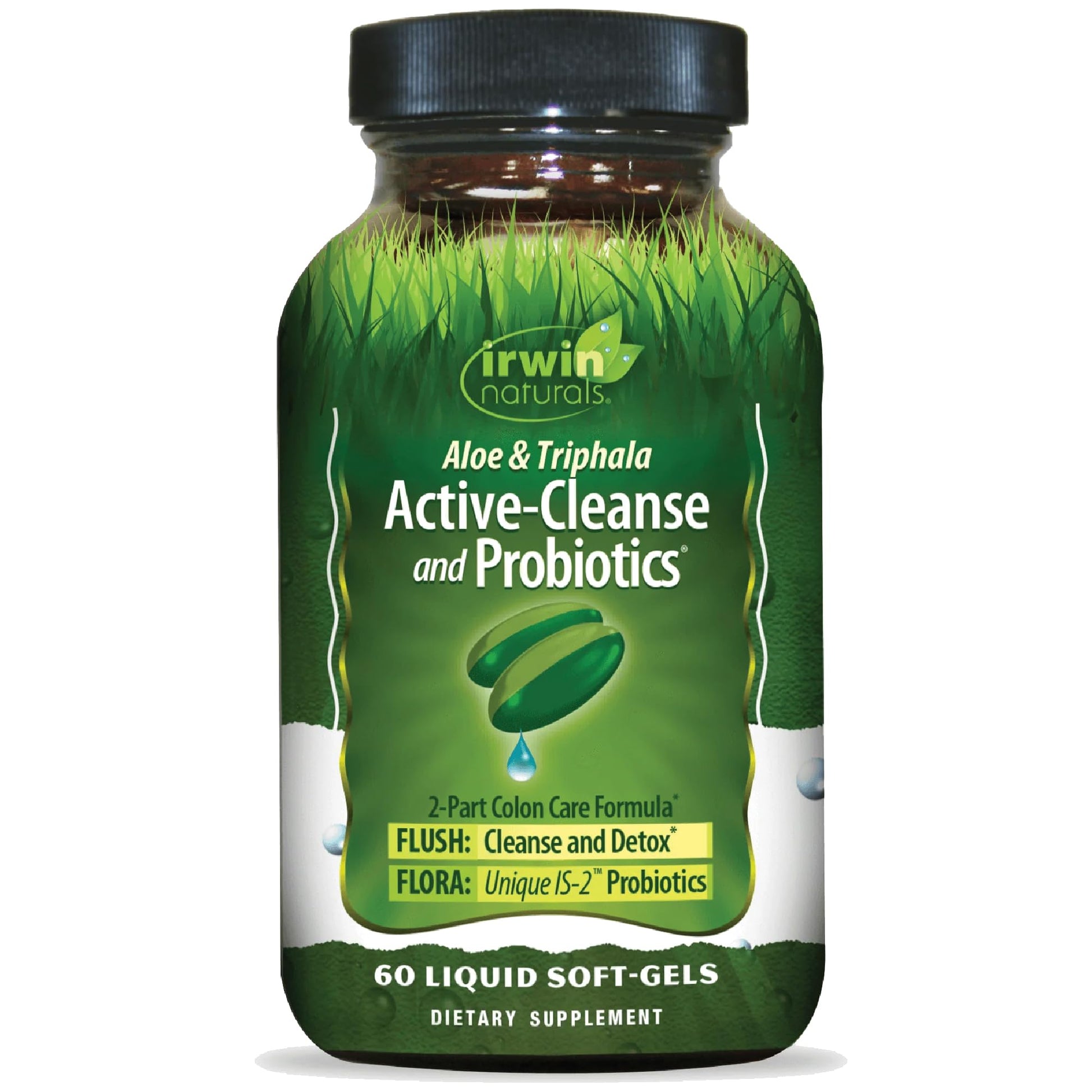 Irwin Naturals Aloe & Triphala Active Cleanse + Probiotics Softgels, 60 Count