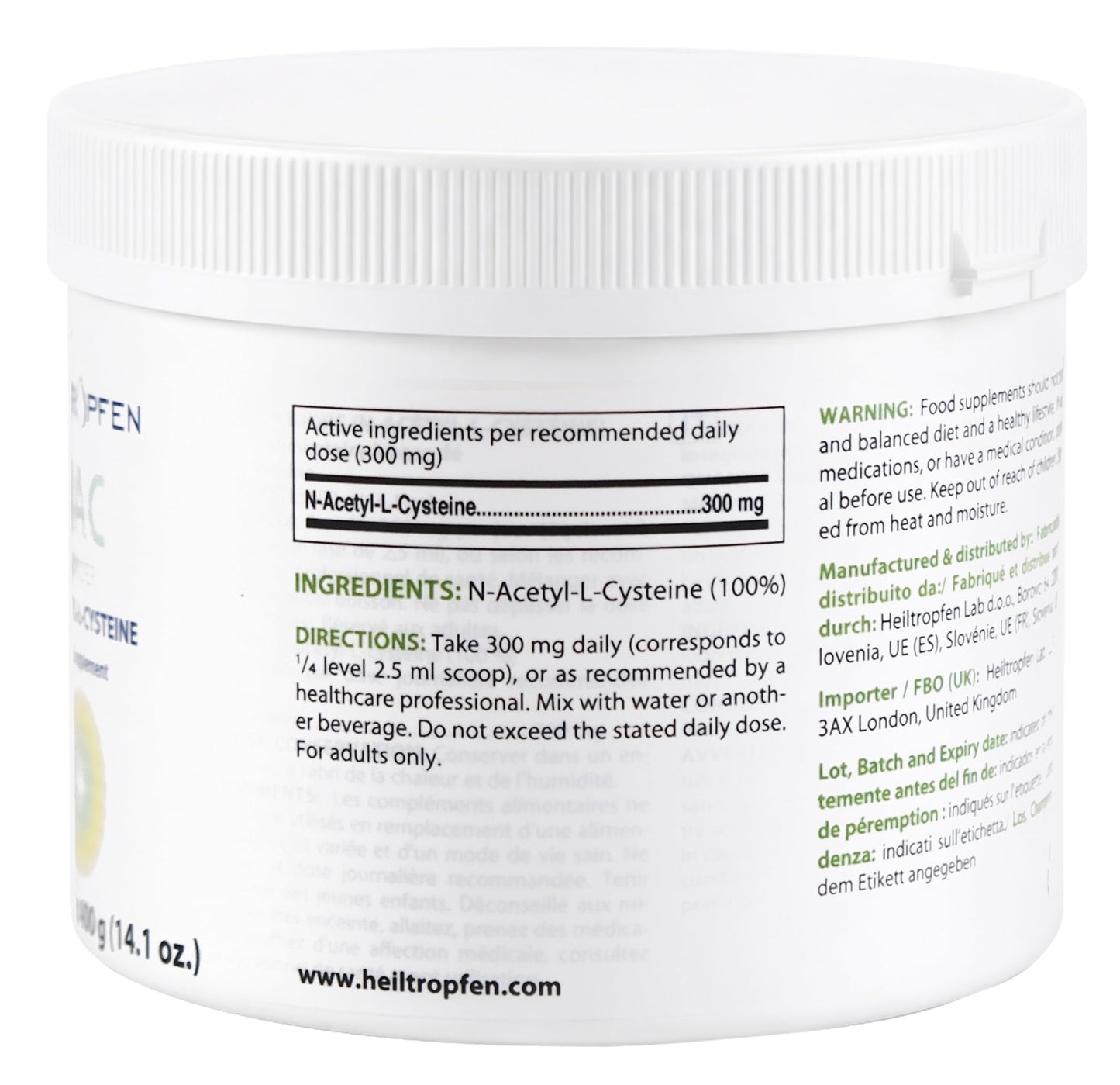 Heiltropfen NAC (N-Acetyl-L-Cysteine) Powder 14.1 oz