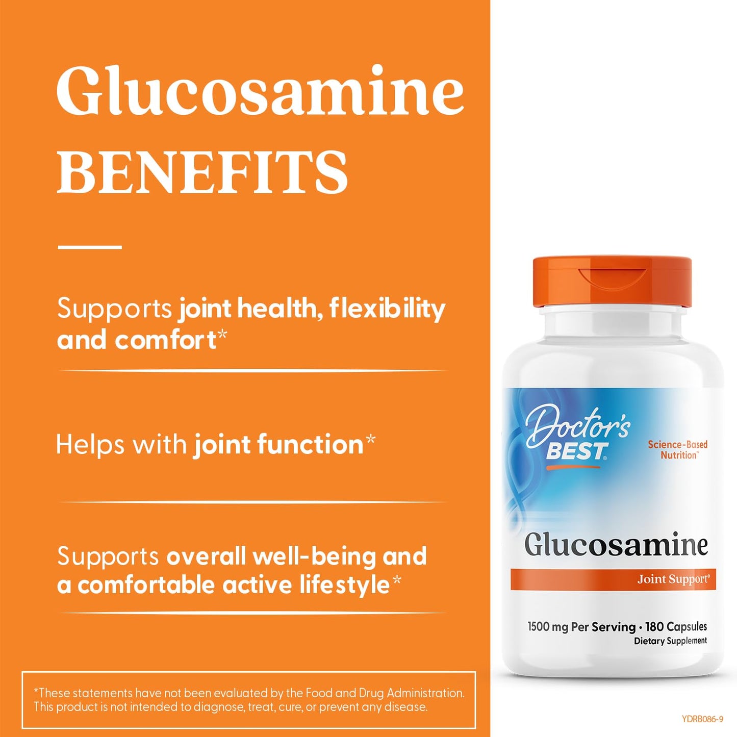 Doctor's Best Glucosamine Capsules, 180 Count