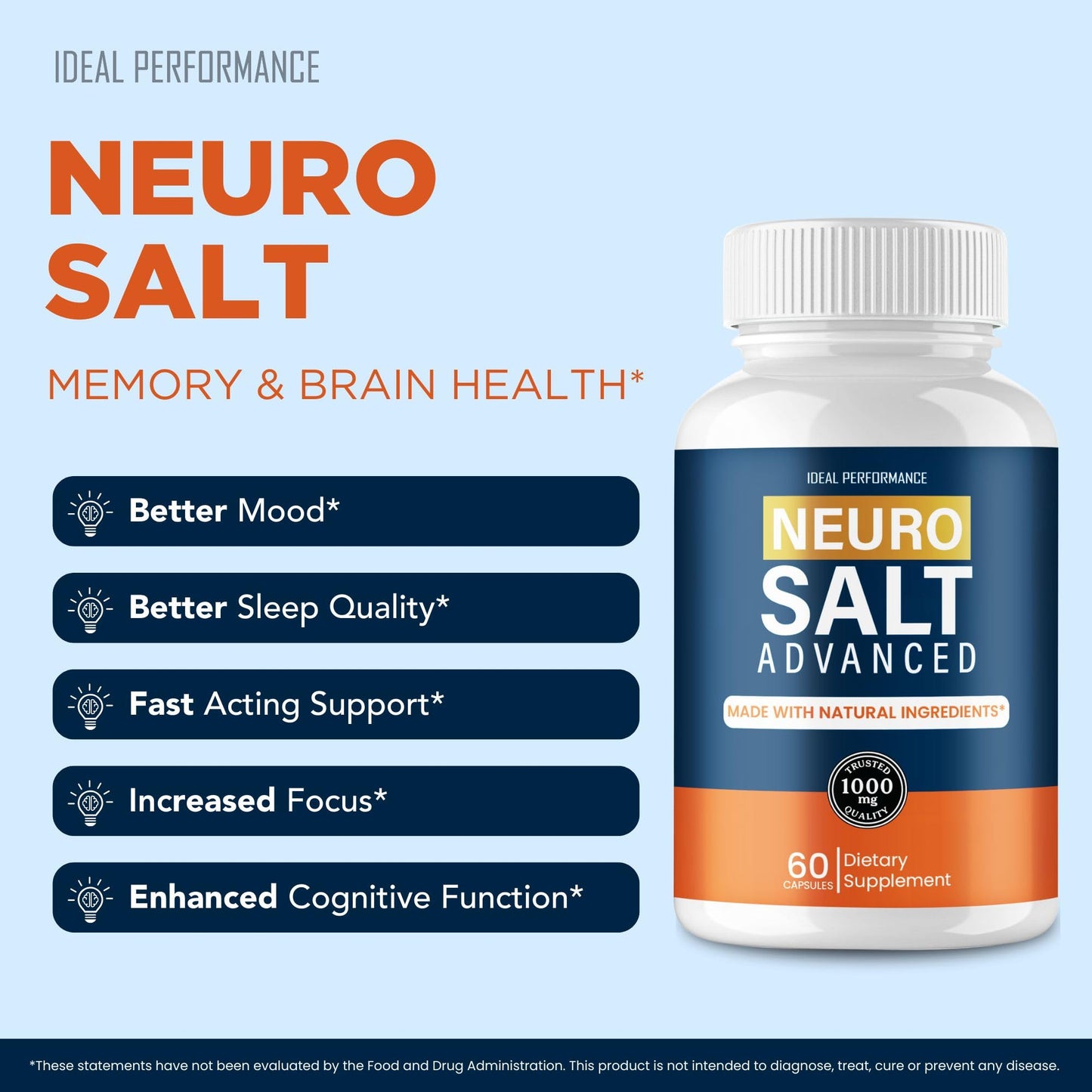 IDEAL PERFORMANCE Neuro Salt for Neuropathy Capsule 60 Count