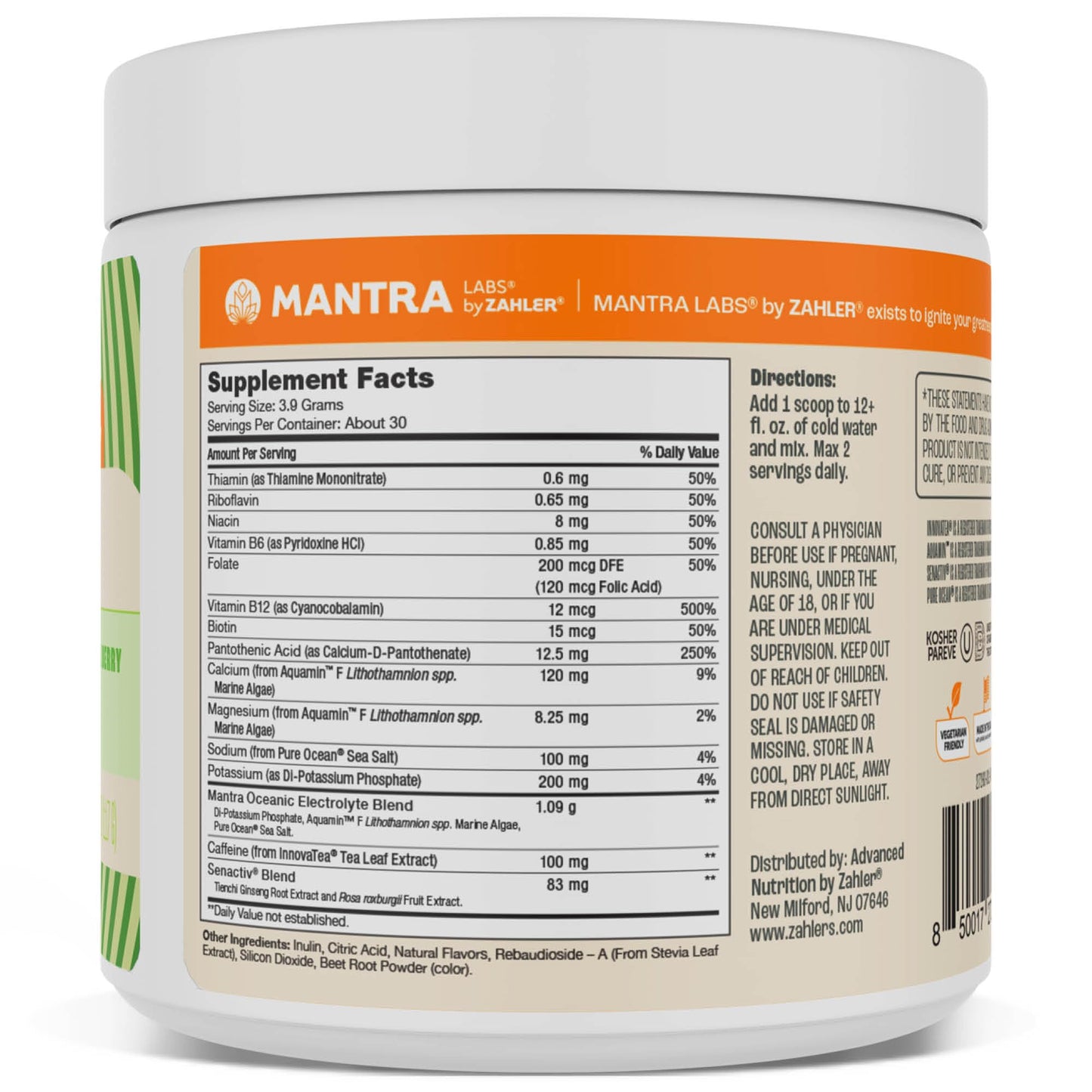 Zahler Mantra Go Pre-Workout Energy Booster Powder, 4.1 Ounce