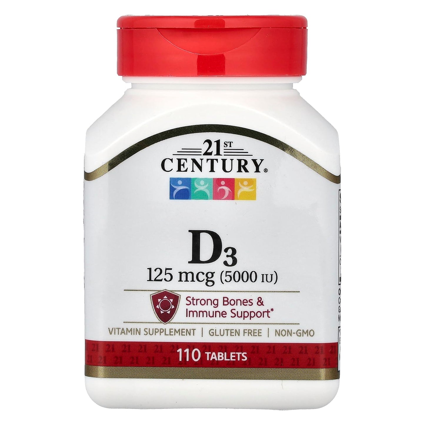 21st Century Vitamin D3 5000 IU Tablets, 110 Tablets