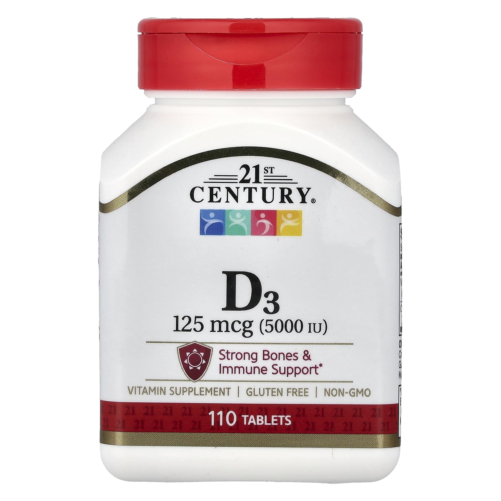 21st Century Vitamin D3 5000 IU Tablets, 110 Tablets