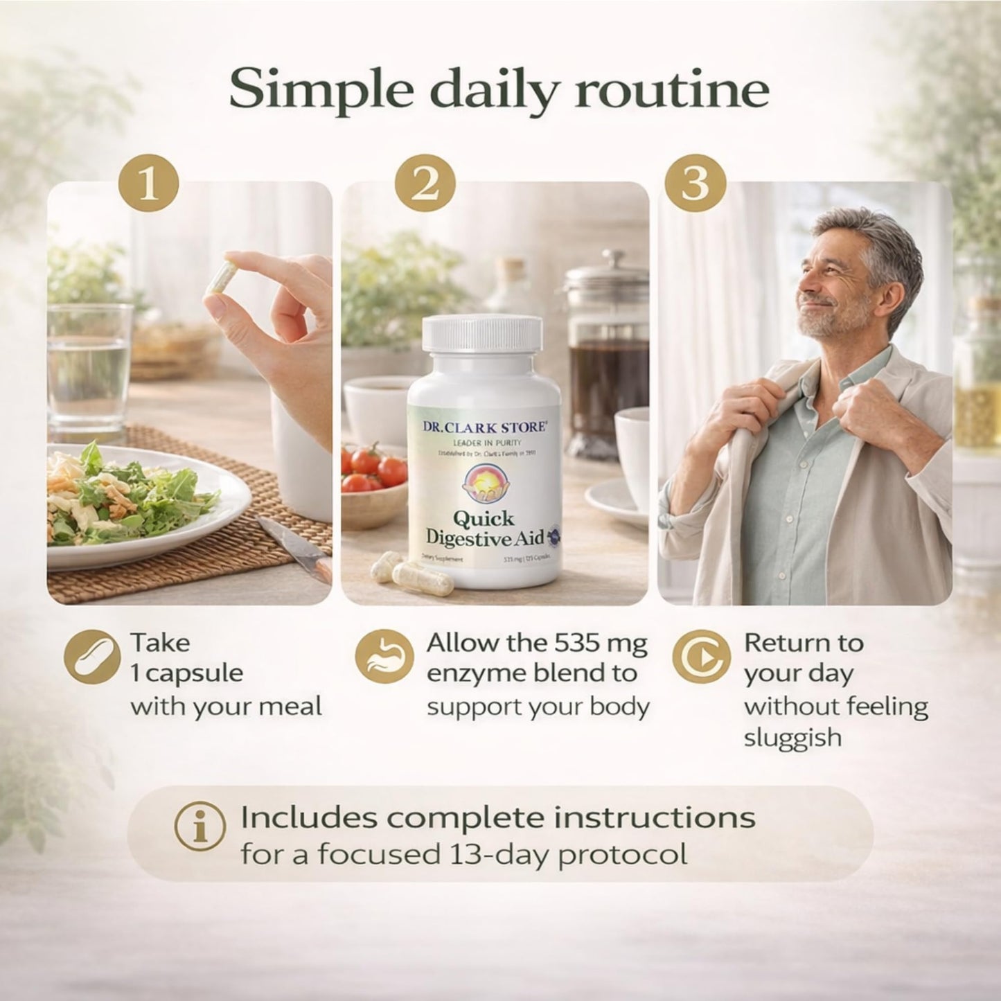 Dr Clark Store Quick Digestive Aid Capsules, 125 Count