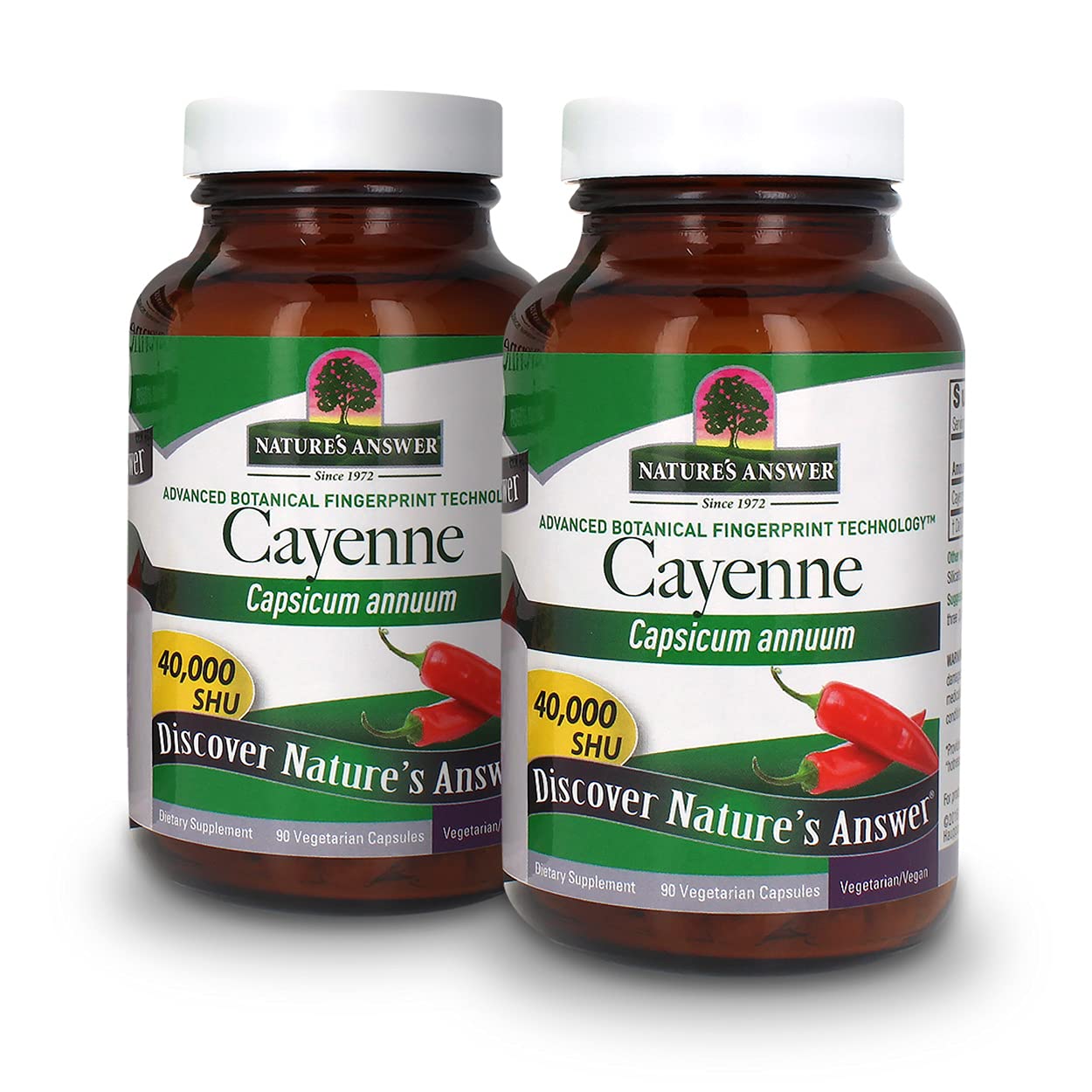 Nature's Answer Cayenne Pepper Powder Capsule Supplement, 90 Capsules