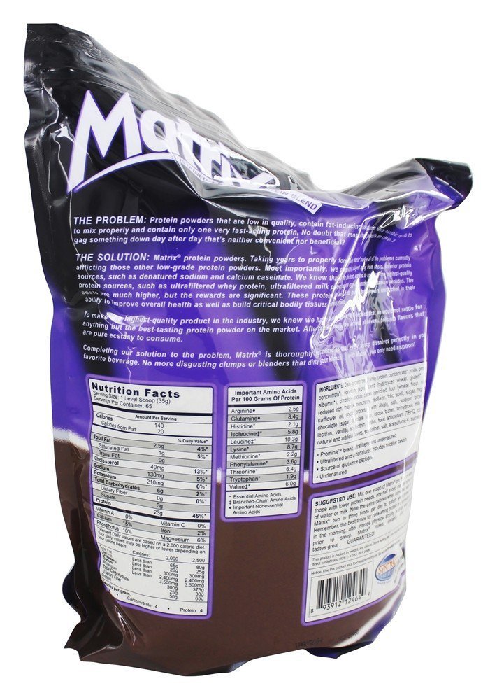 Syntrax Matrix Sustained Release Protein Powder - Mint Cookie, 5 lb Bag, 80 Servings