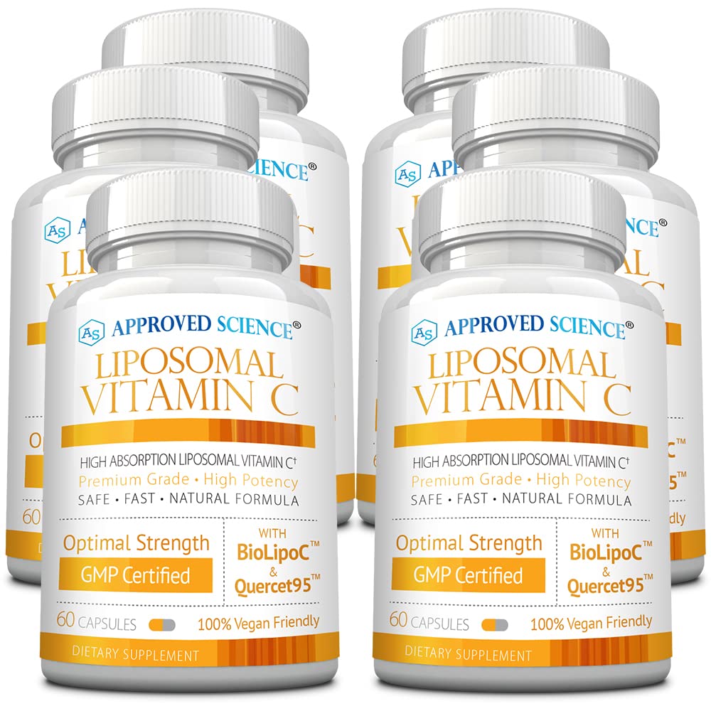 Approved Science Liposomal Vitamin C with Quercetin Capsules, 360 Capsules