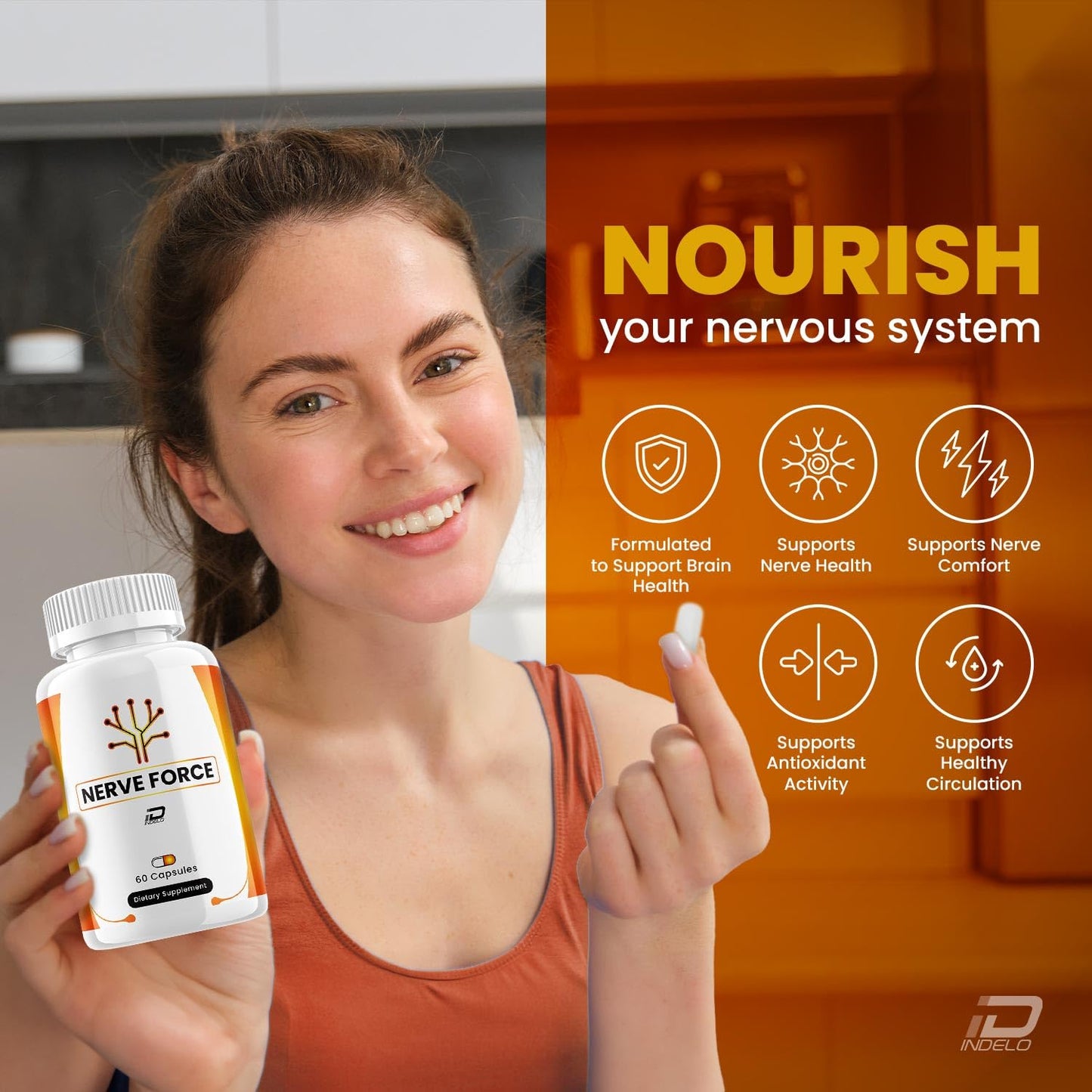 Indelo Nerve Force 60 Capsules