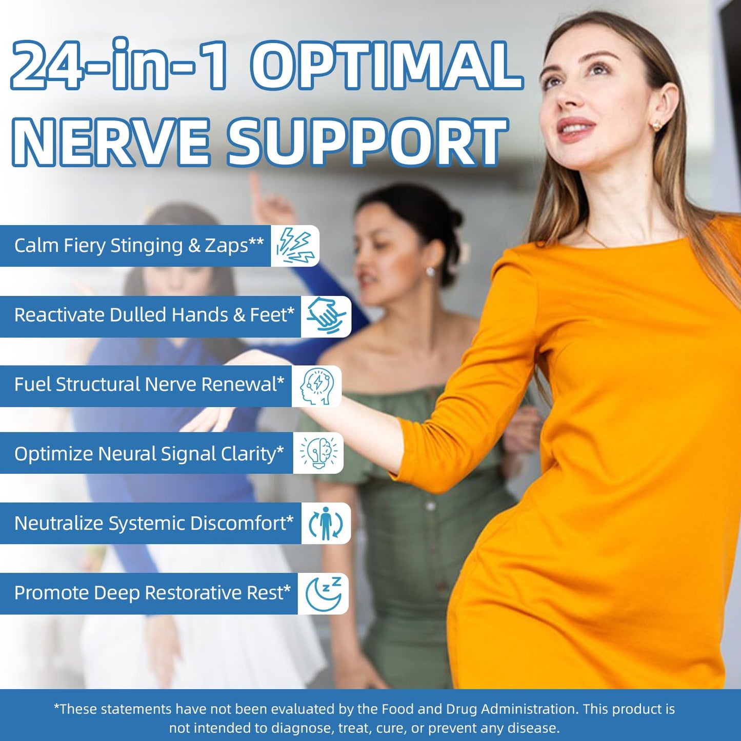 GrthNutr Nerve Health Neuropathy Supplements 600mg R-Alpha Lipoic Acid NAC ALC Vitamin B12 B1 B2 B6 Magnesium Capsule 120 Count