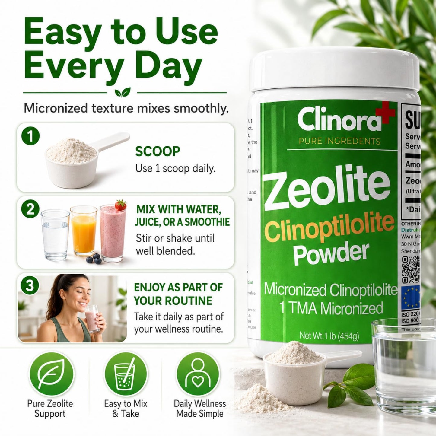 Clinora Zeolite Detox Powder 16-Count