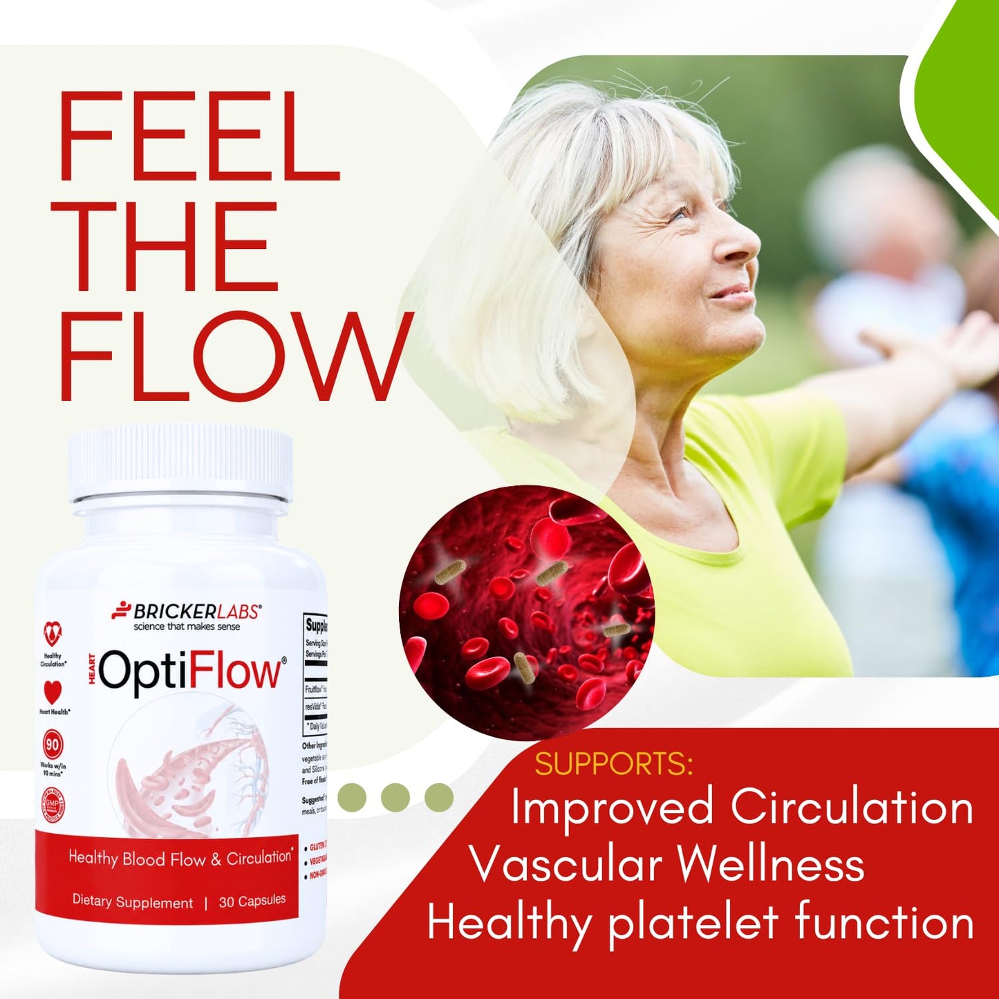 Bricker Labs OptiFlow Blood Circulation Vitamins 30 Capsules