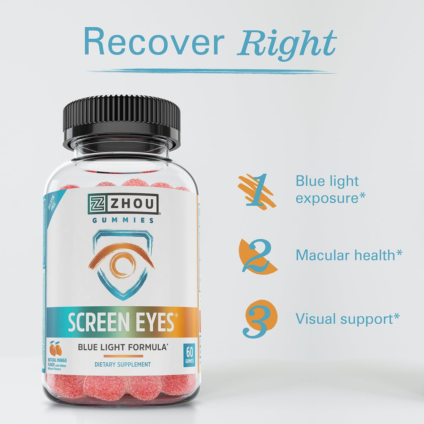 ZHOU Screen Eyes Gummies 60 Count