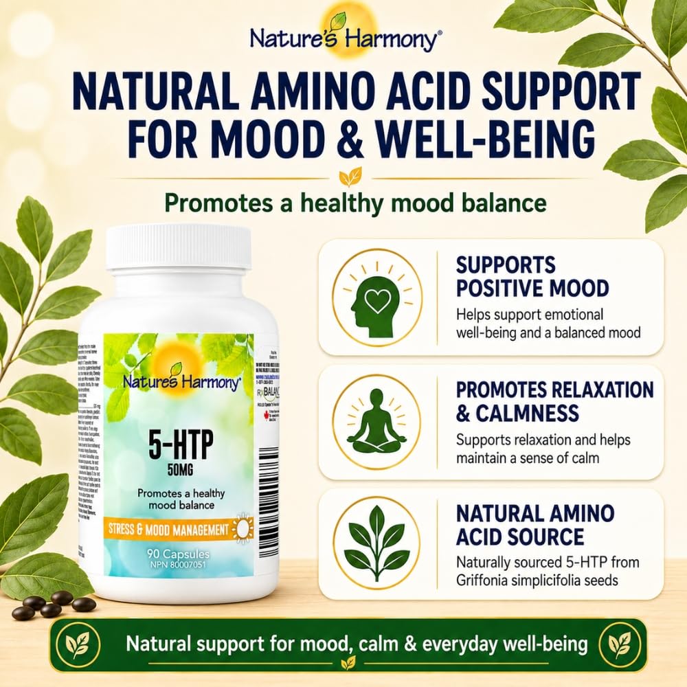 Nature's Harmony 5-HTP 50mg Capsule, 90 Count