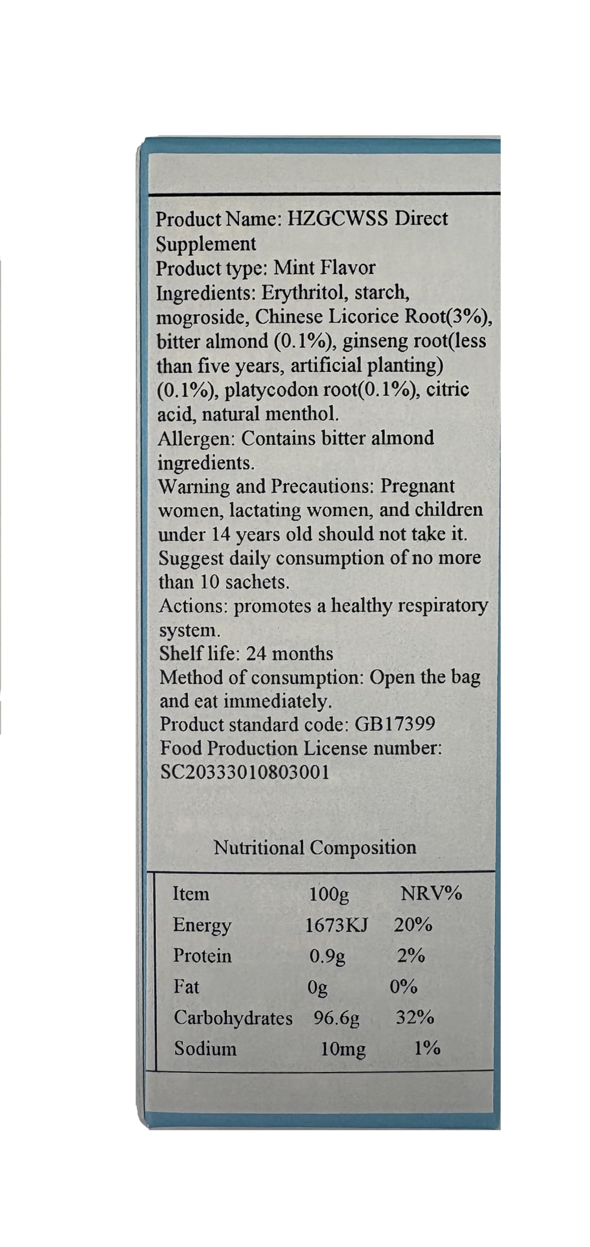 HZGCWSS Direct Herbal Supplement Powder, 10-Count