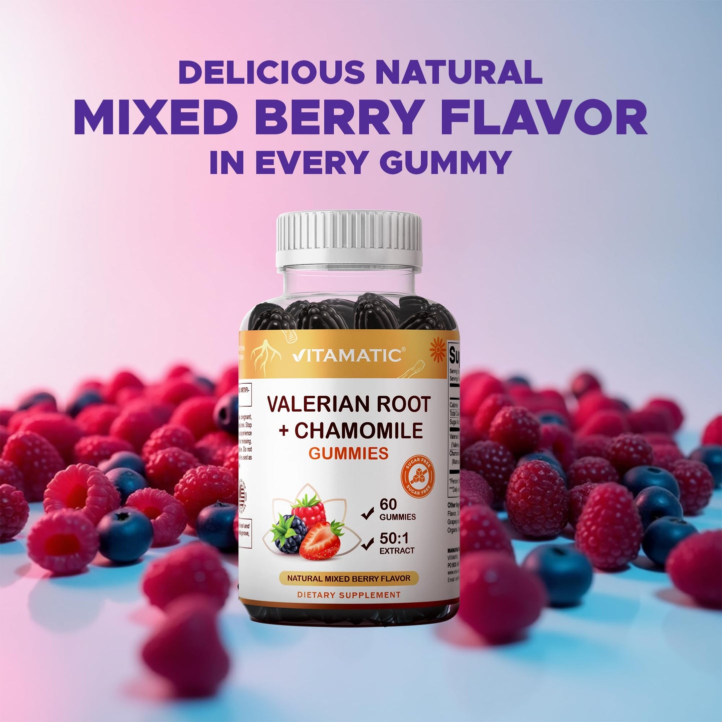 Vitamatic Valerian Root & Chamomile Gummies 120 Count