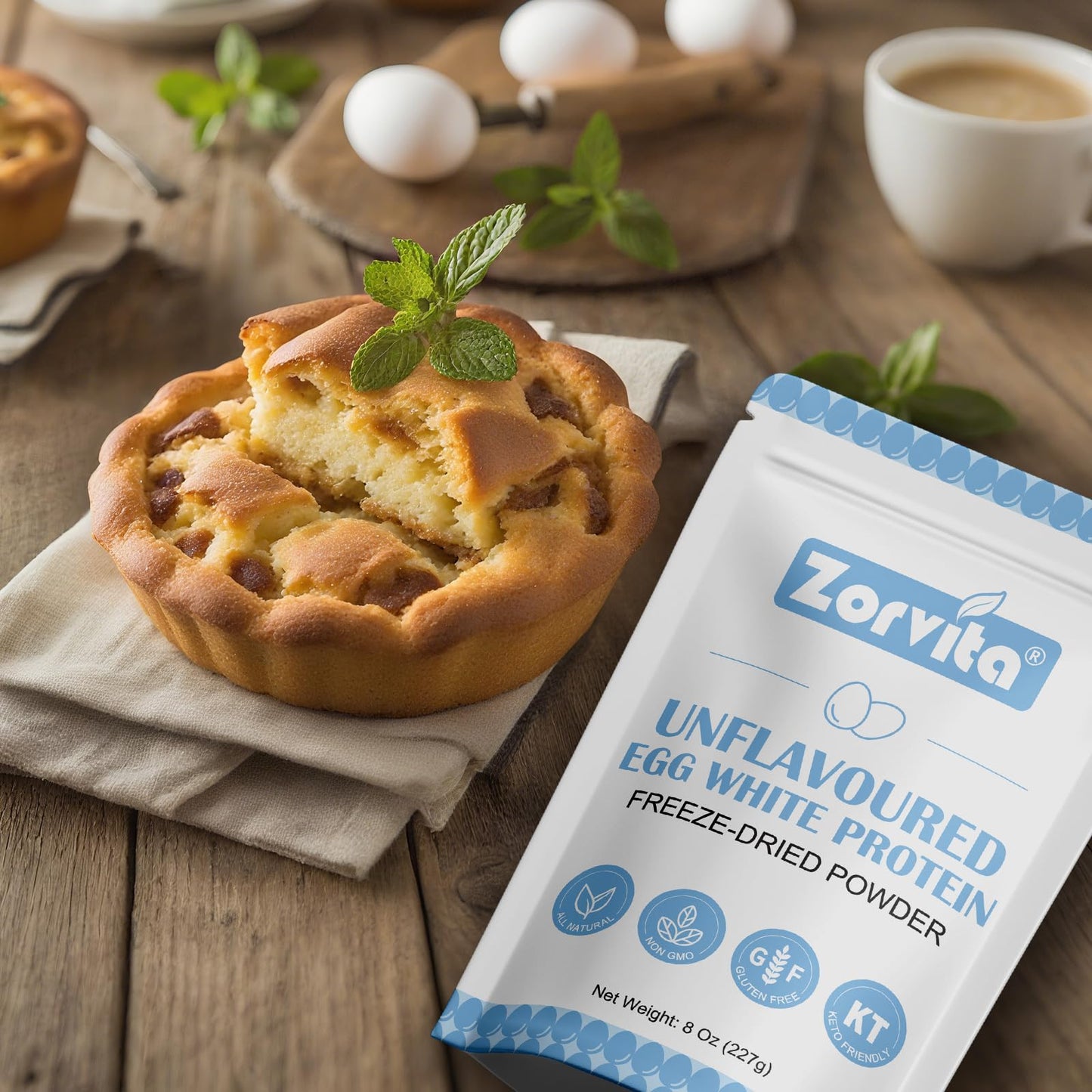 Zorvita Freeze-dried Egg White Powder 8 oz