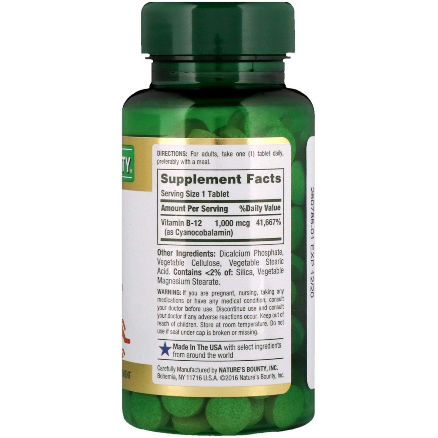 Nature's Bounty B-12 1000mcg Tablet 200