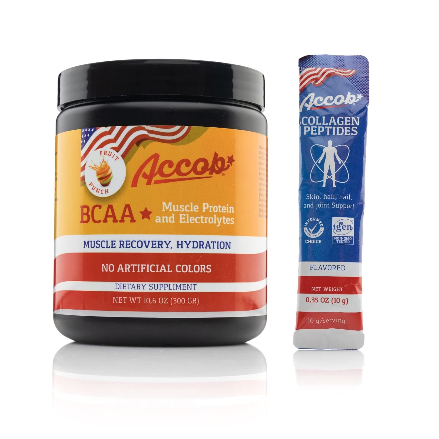 ACCOB BCAA Powder Fruit Punch, 1 oz