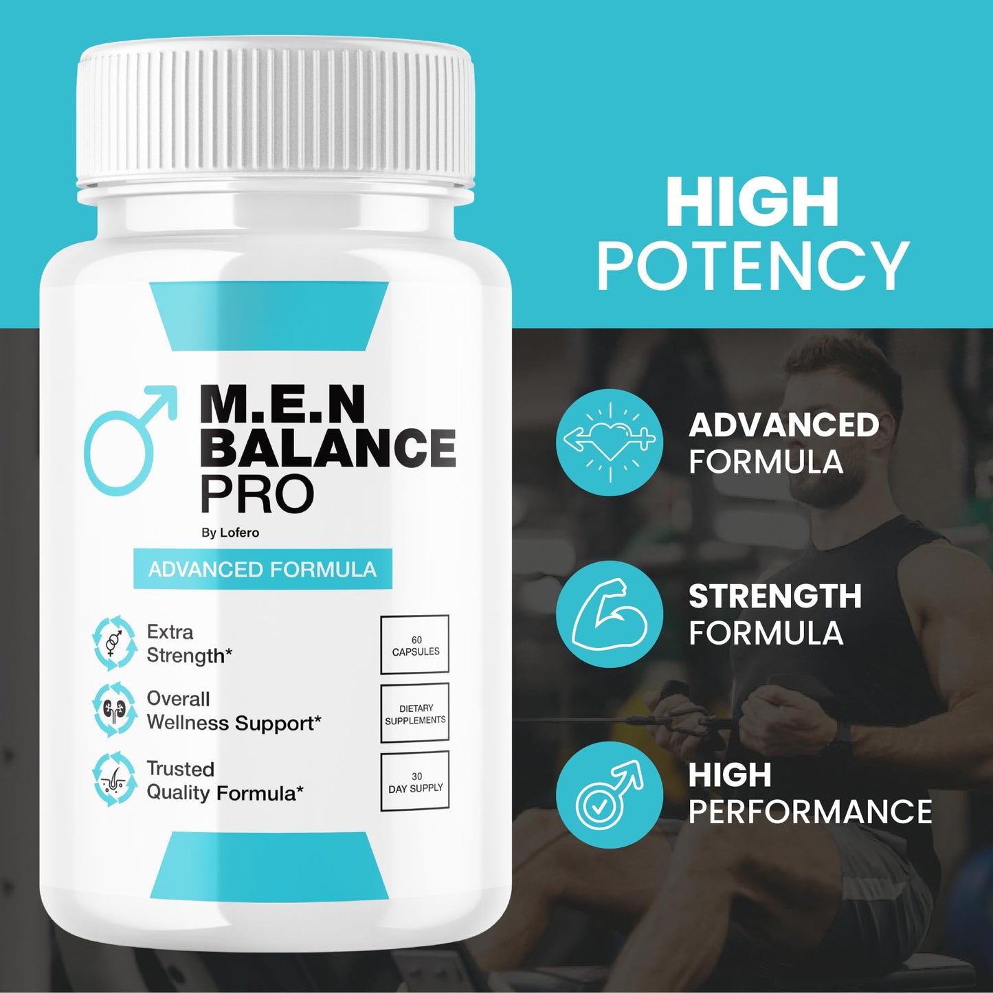 Lofero Men Balance Pro M.E.N Max Triple Action Formula Capsules 300 Count