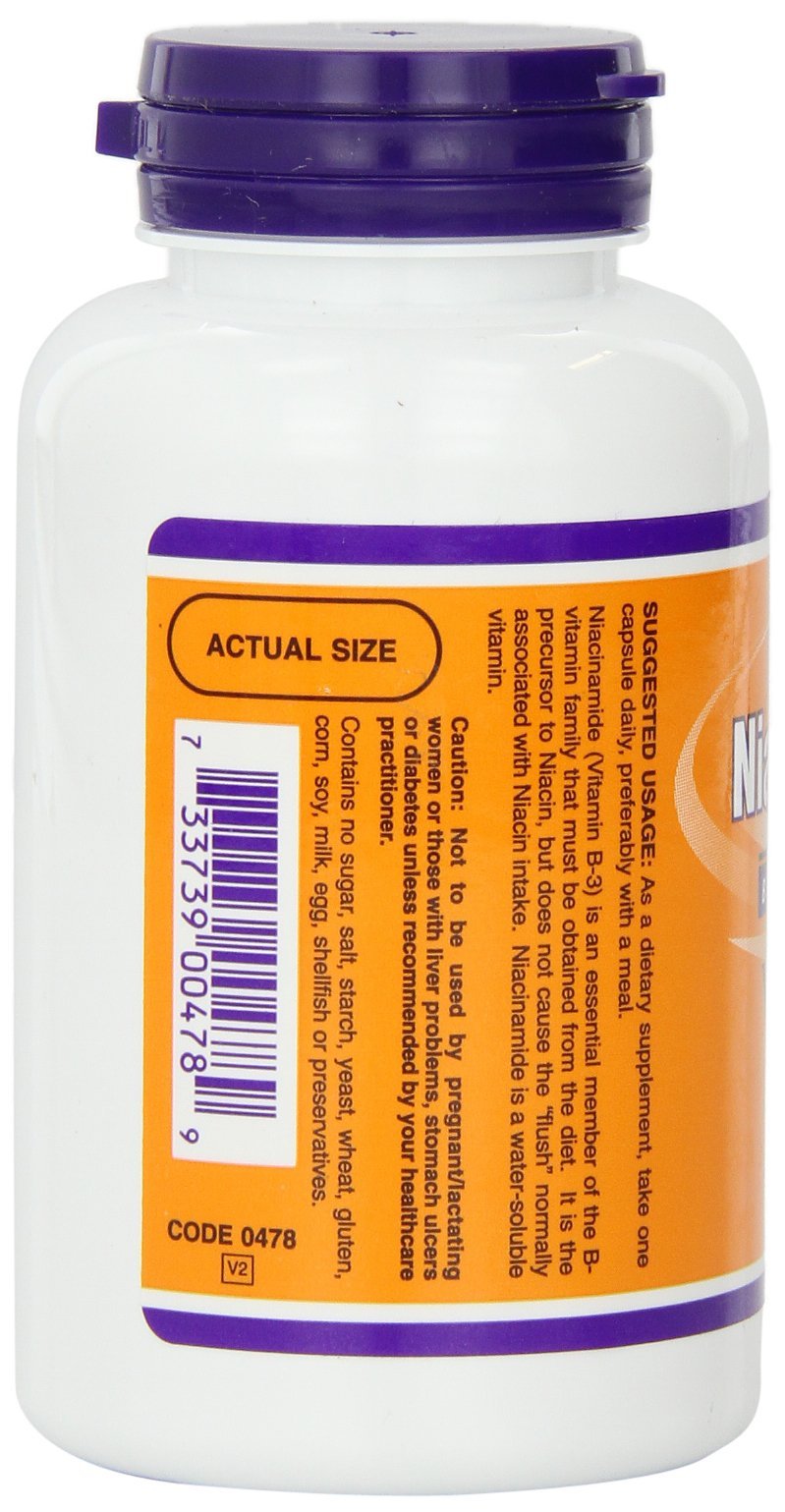 NOW Foods Niacinamide 500mg Capsules 200