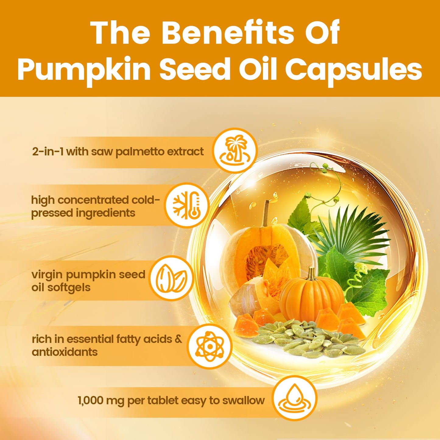 VivoNu Pumpkin Seed Oil with Saw Palmetto Softgels 300
