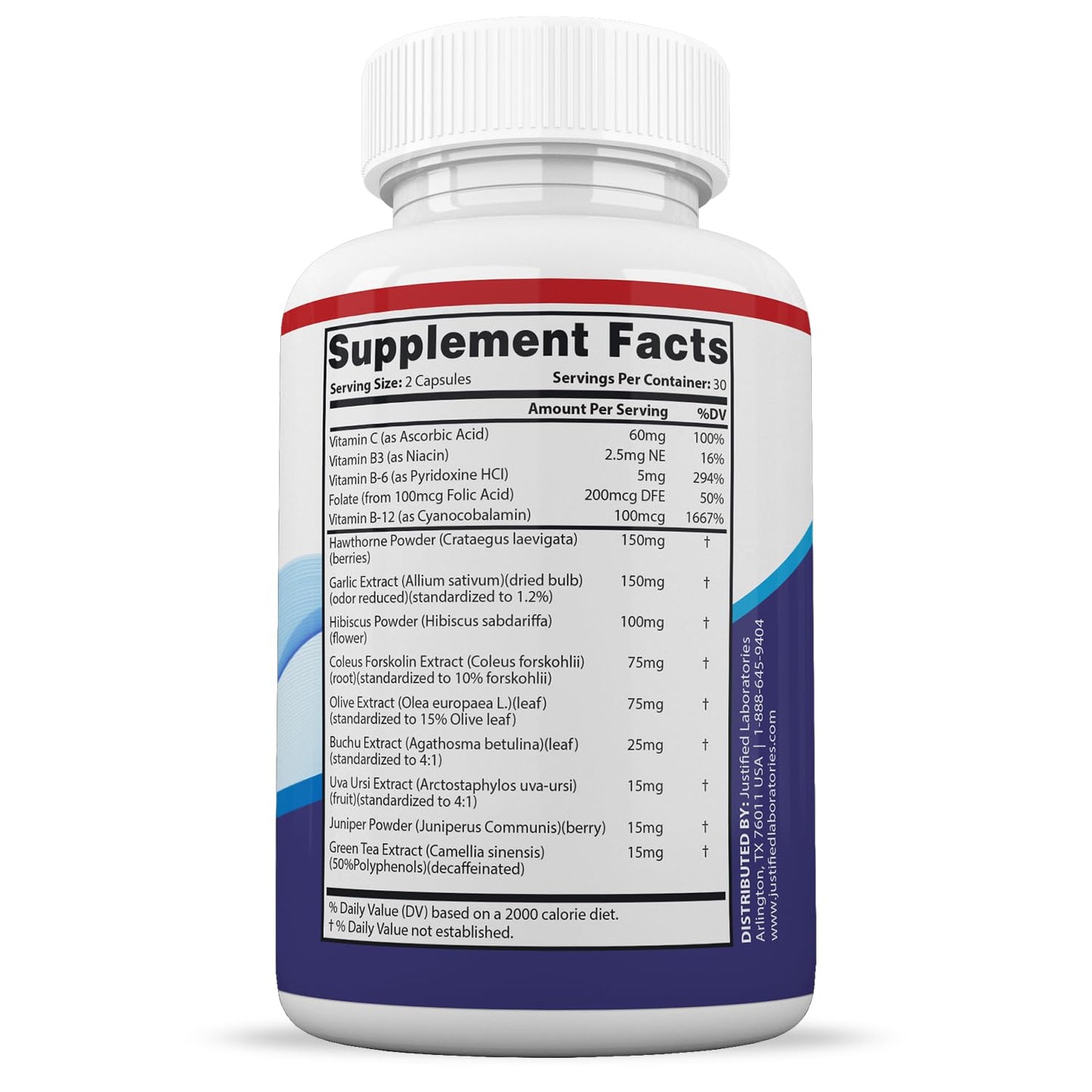 Justified Laboratories Glucofreeze Premium Formula 688MG 120 Capsules