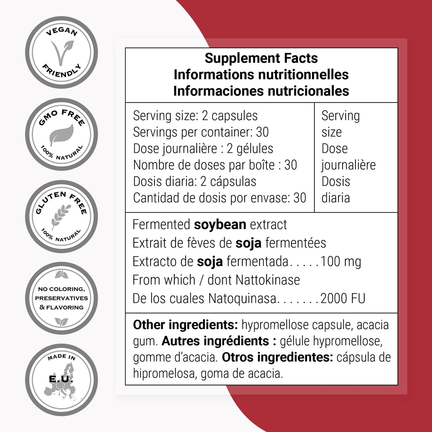Supersmart Nattokinase 2000 FU Softgels, 60 Count