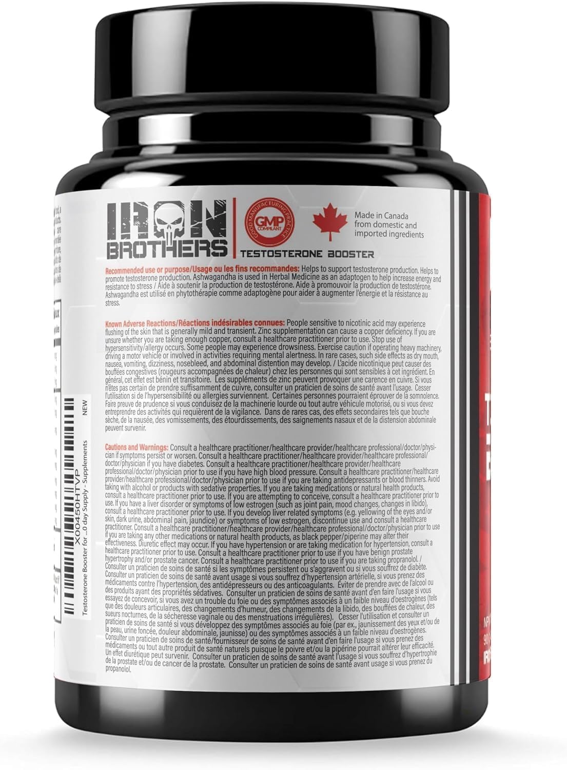 Iron Brothers Supplements Men’s Testosterone Support Supplement 180 Capsules