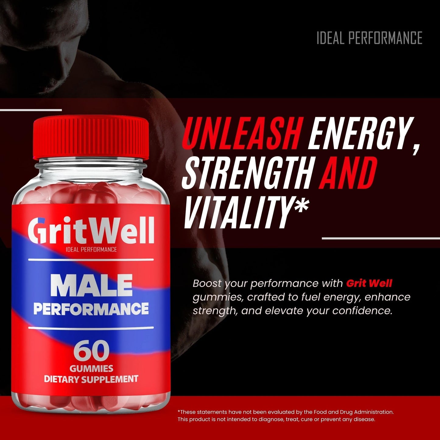 IDEAL PERFORMANCE GritWell Gummies, 120 Gummies